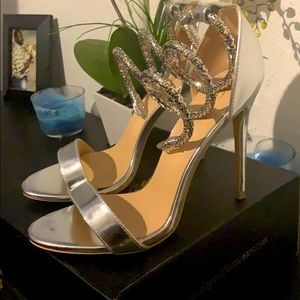 Silver Sandal heel